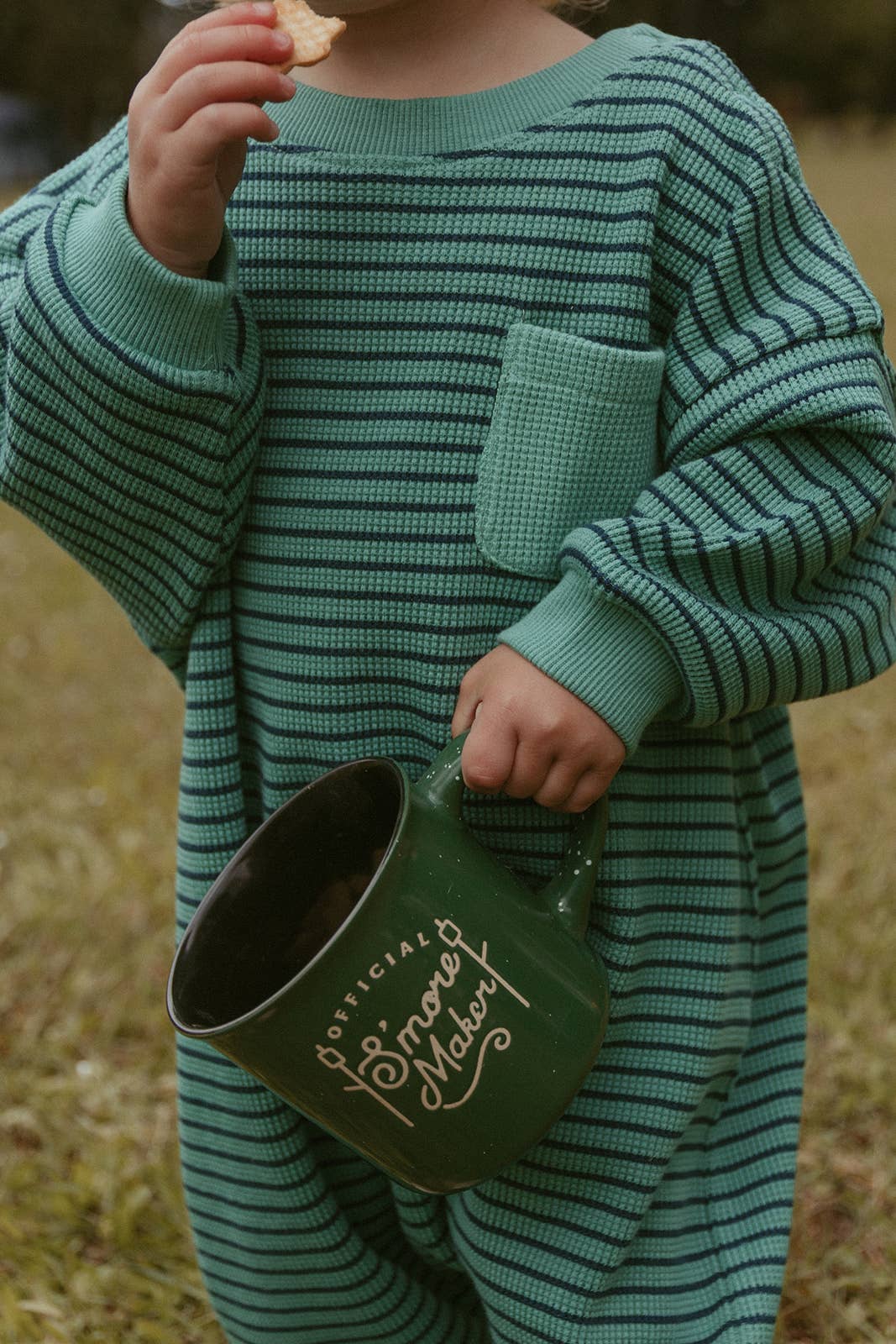 Thin Green Stripe Romper