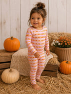 Pumpkin Stripe Pink Organic 2-Piece Set