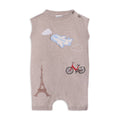 Paris Embroidered Baby Knit Romper