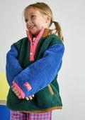 Color Block Fleece Pullover - Pink