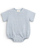 Blue Stripe Ribbed T-Shirt Bubble