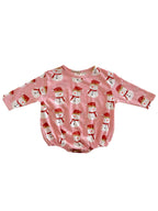 Snowman Pink Organic Long Sleeve T-Shirt Bubble