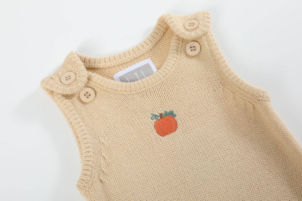 Pumpkin Knit Long Romper