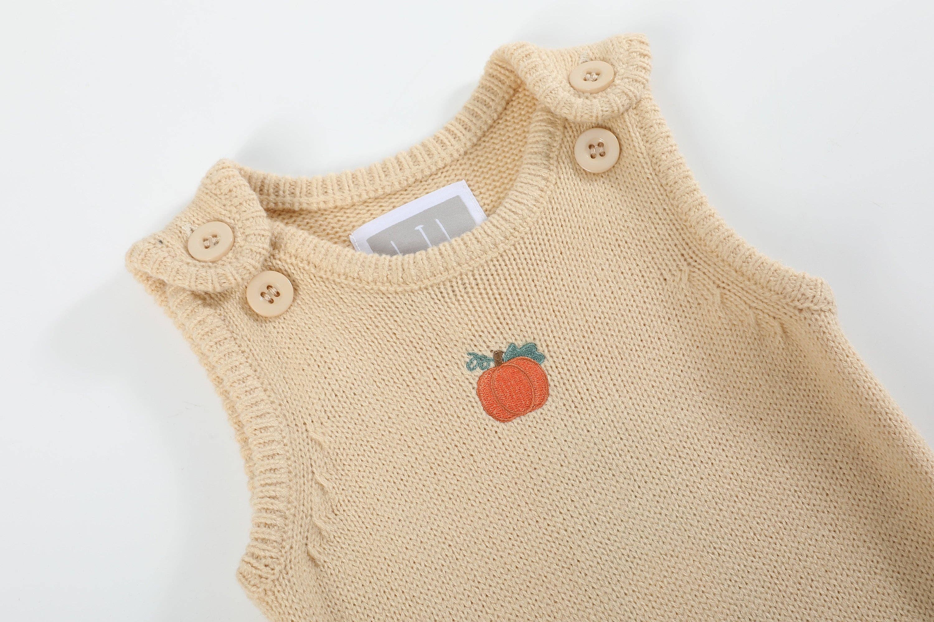 Pumpkin Knit Long Romper