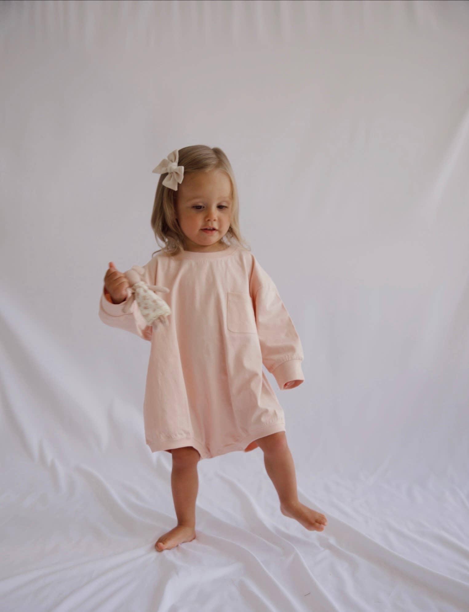 Little Peach Pocket Romper