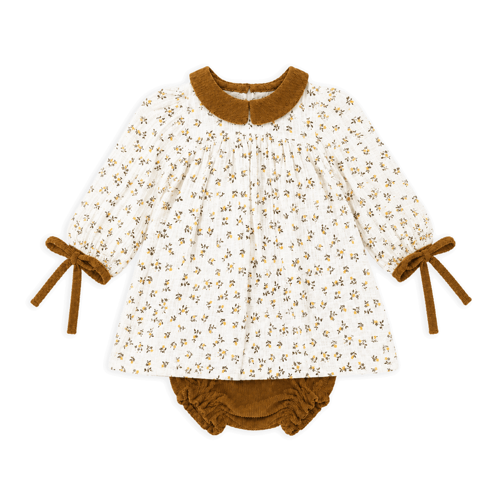 Ditsy Floral Baby Dress + Corduroy Bloomer Set