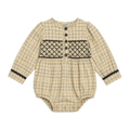 Hand Smocked Gingham Baby Romper