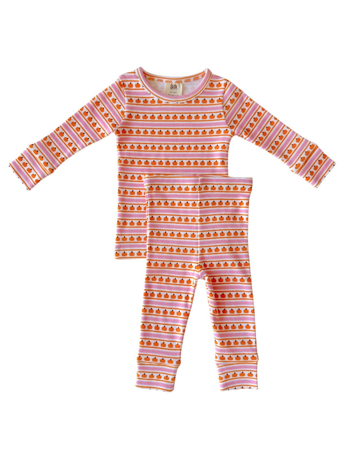 Pumpkin Stripe Pink Organic 2-Piece Set