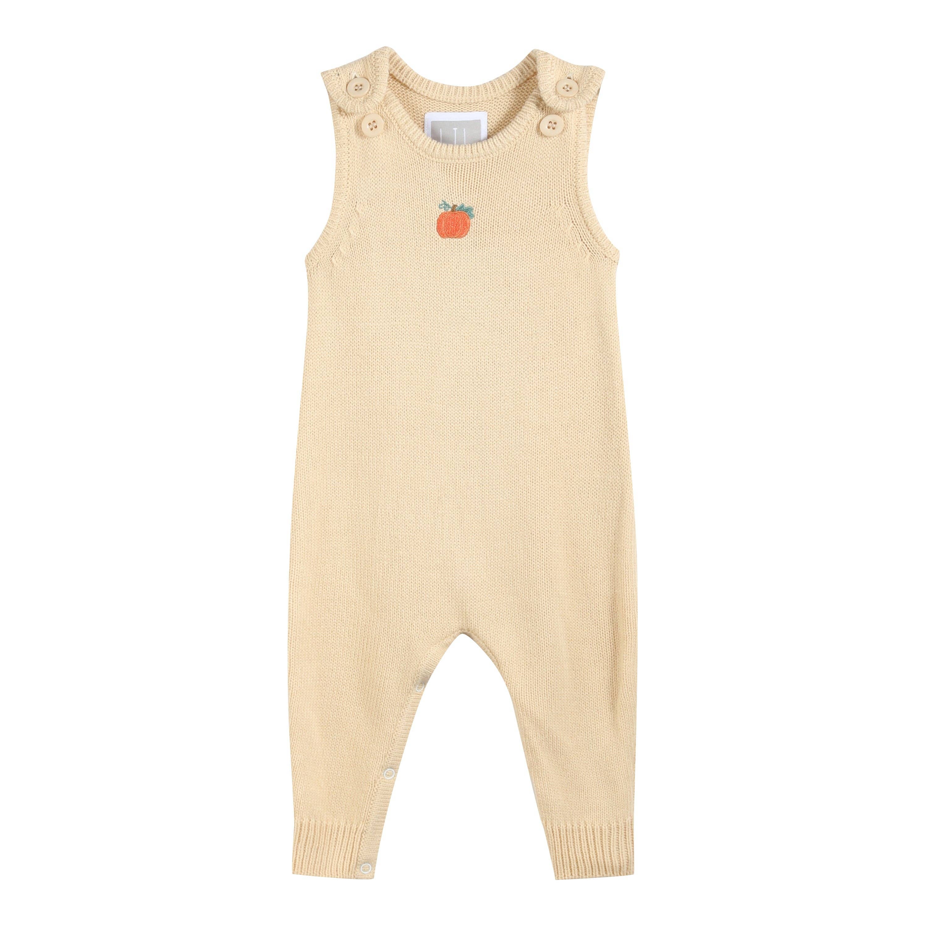 Pumpkin Knit Long Romper