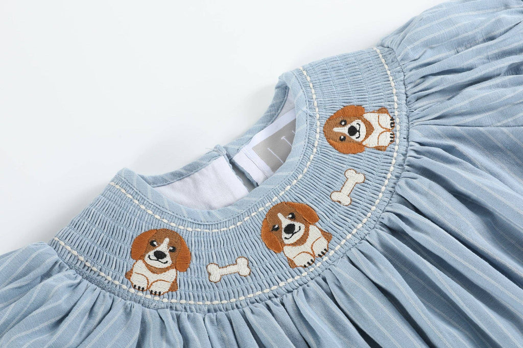 Puppy Smocked Dress