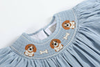 Puppy Smocked Dress