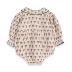 Block Print Floral Baby Romper & Headband