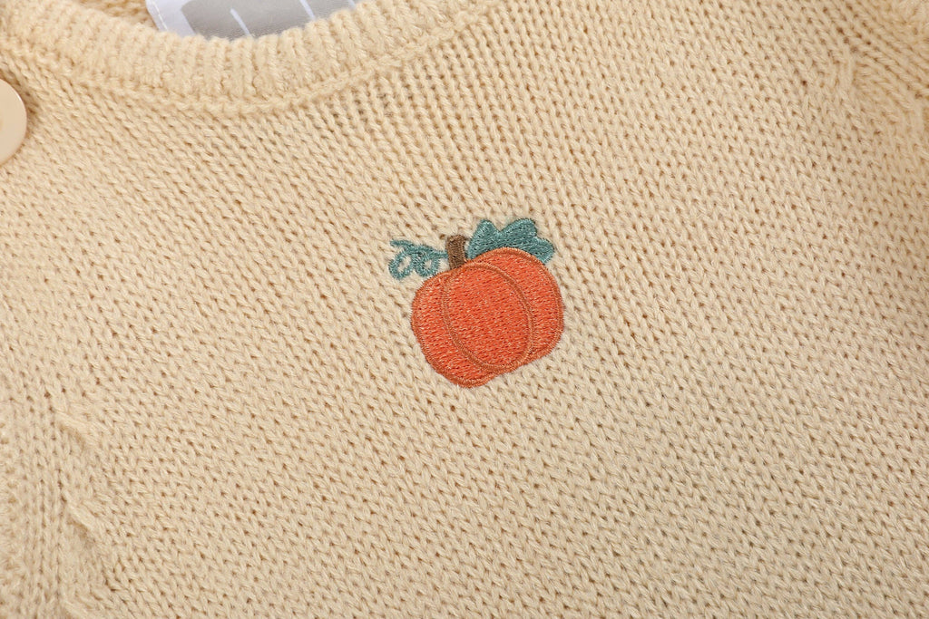Pumpkin Knit Long Romper