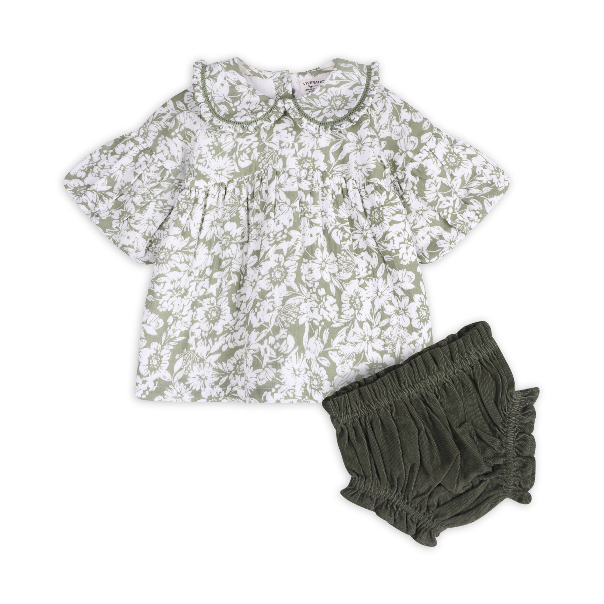 Lucille Floral Baby Dress & Bloomer Set