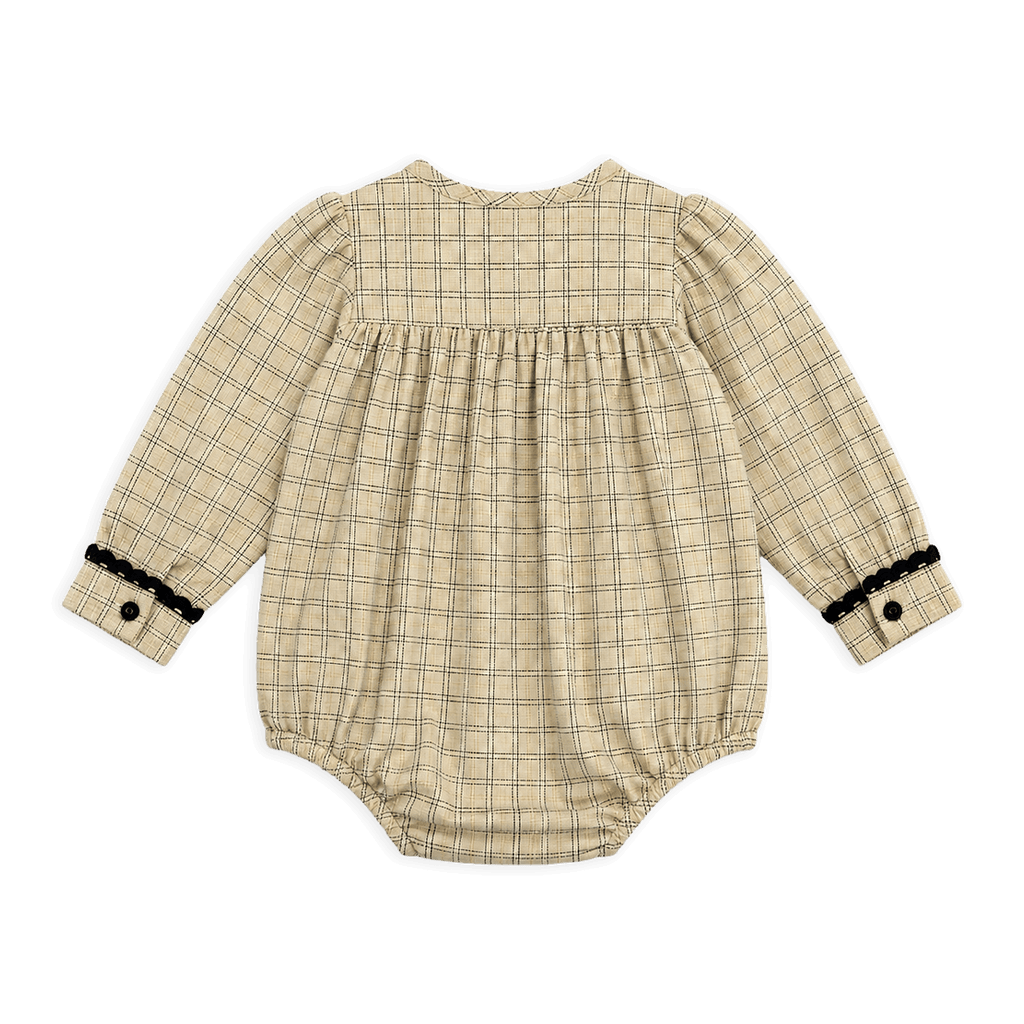 Hand Smocked Gingham Baby Romper