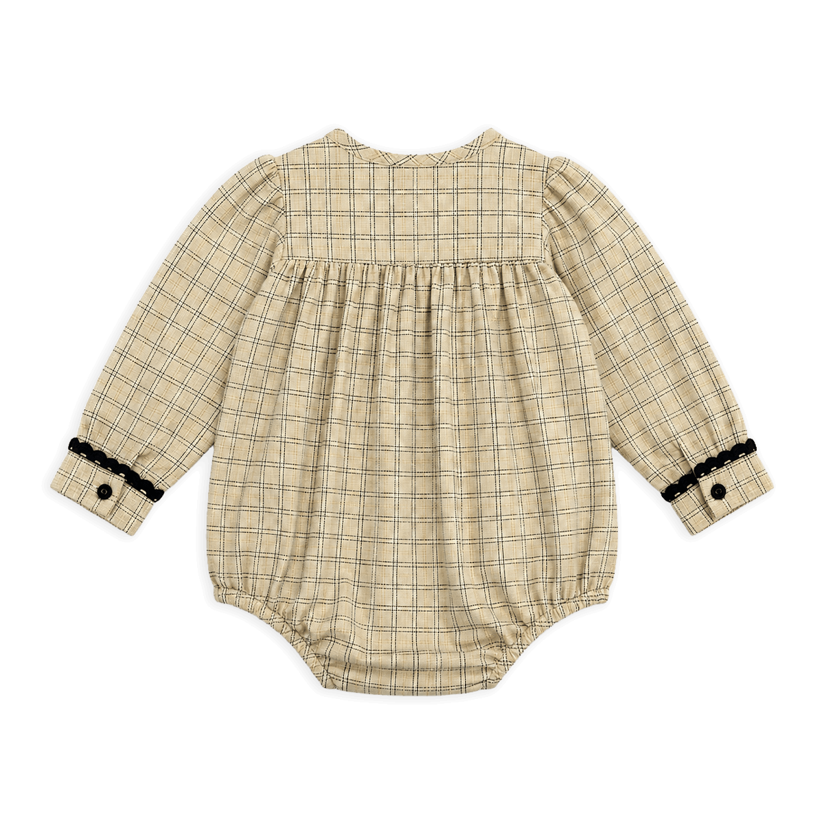 Hand Smocked Gingham Baby Romper