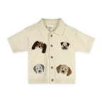 Doggy Embroidered Baby Shirt & Shorts Set