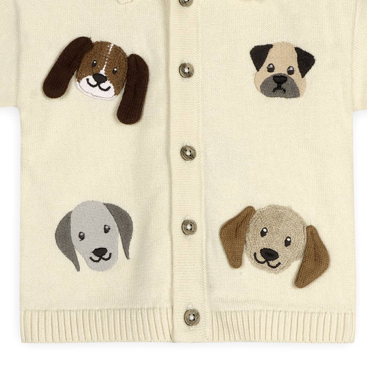 Doggy Embroidered Baby Shirt & Shorts Set