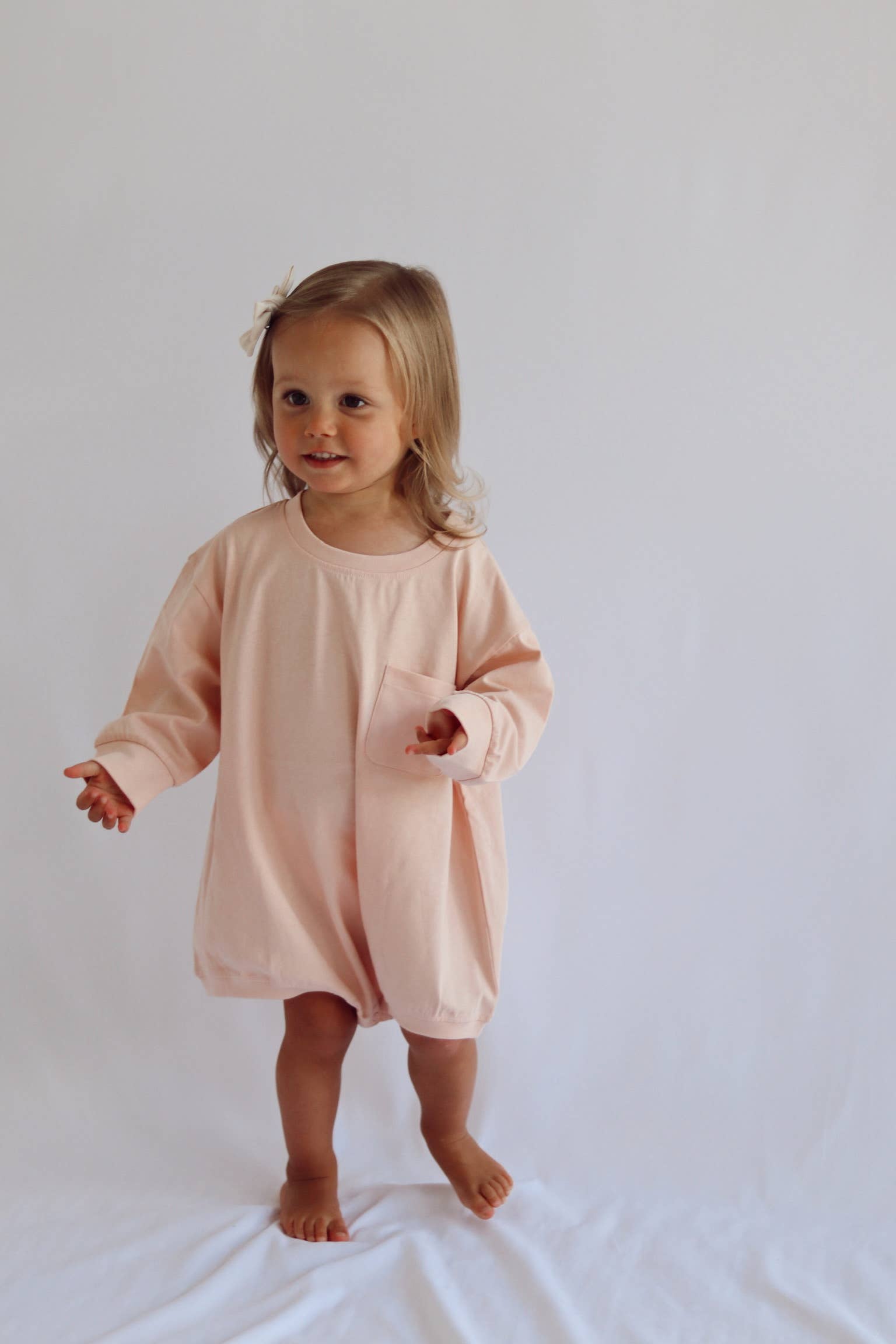 Little Peach Pocket Romper