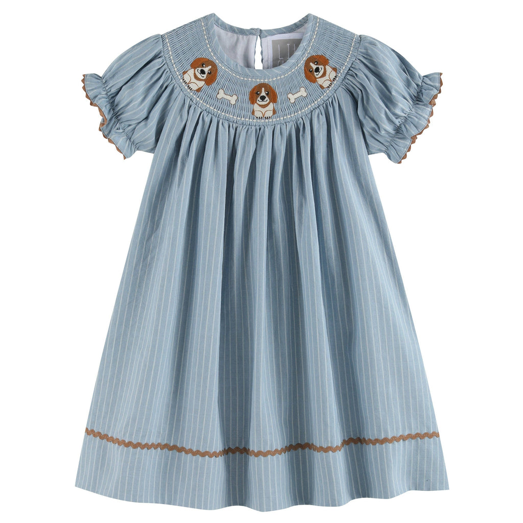Puppy Smocked Dress