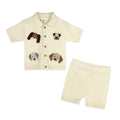 Doggy Embroidered Baby Shirt & Shorts Set