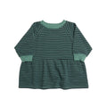 Green & Blue Striped Dress