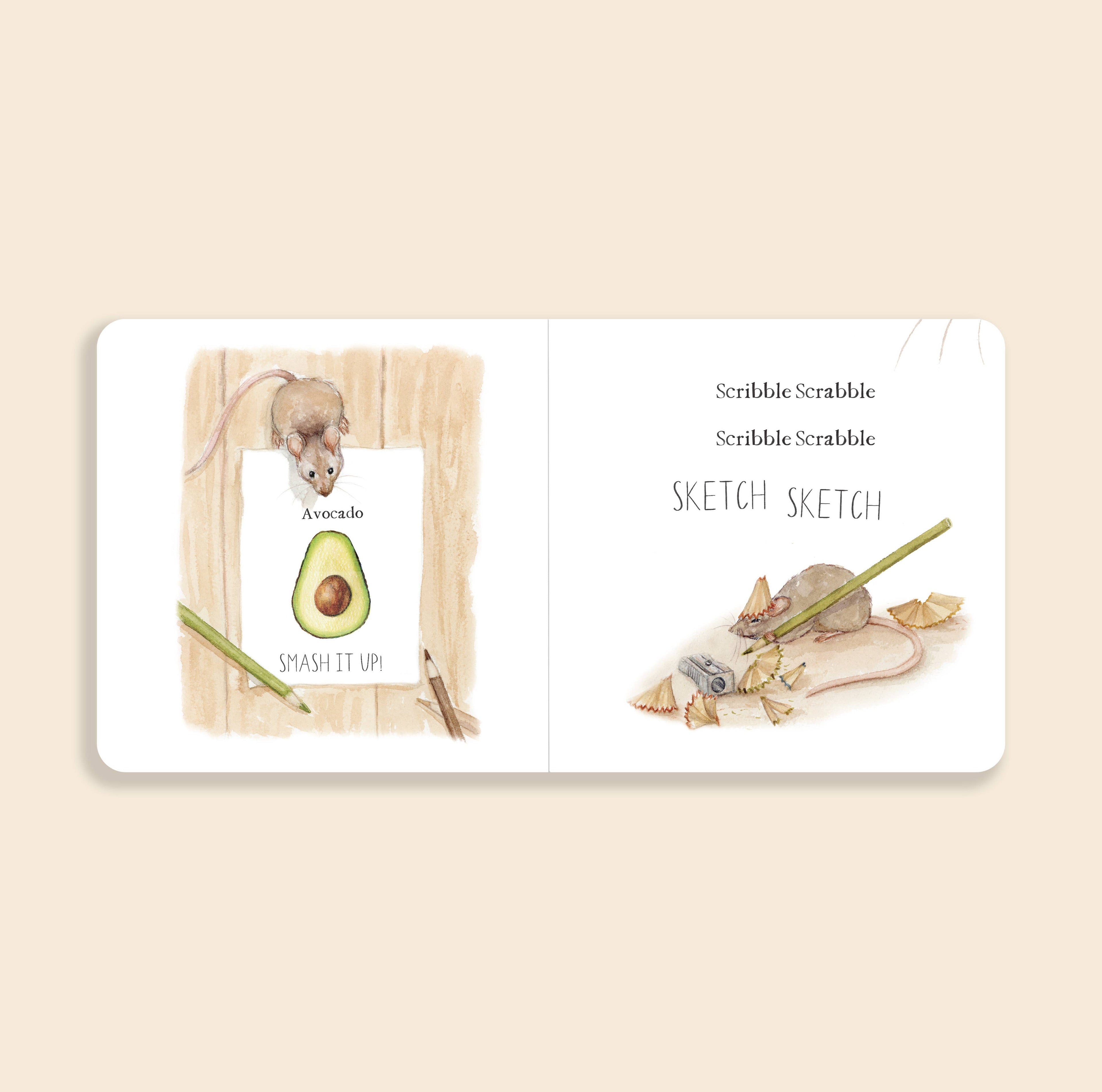 Scribble Scrabble: A Board Book of First Words
