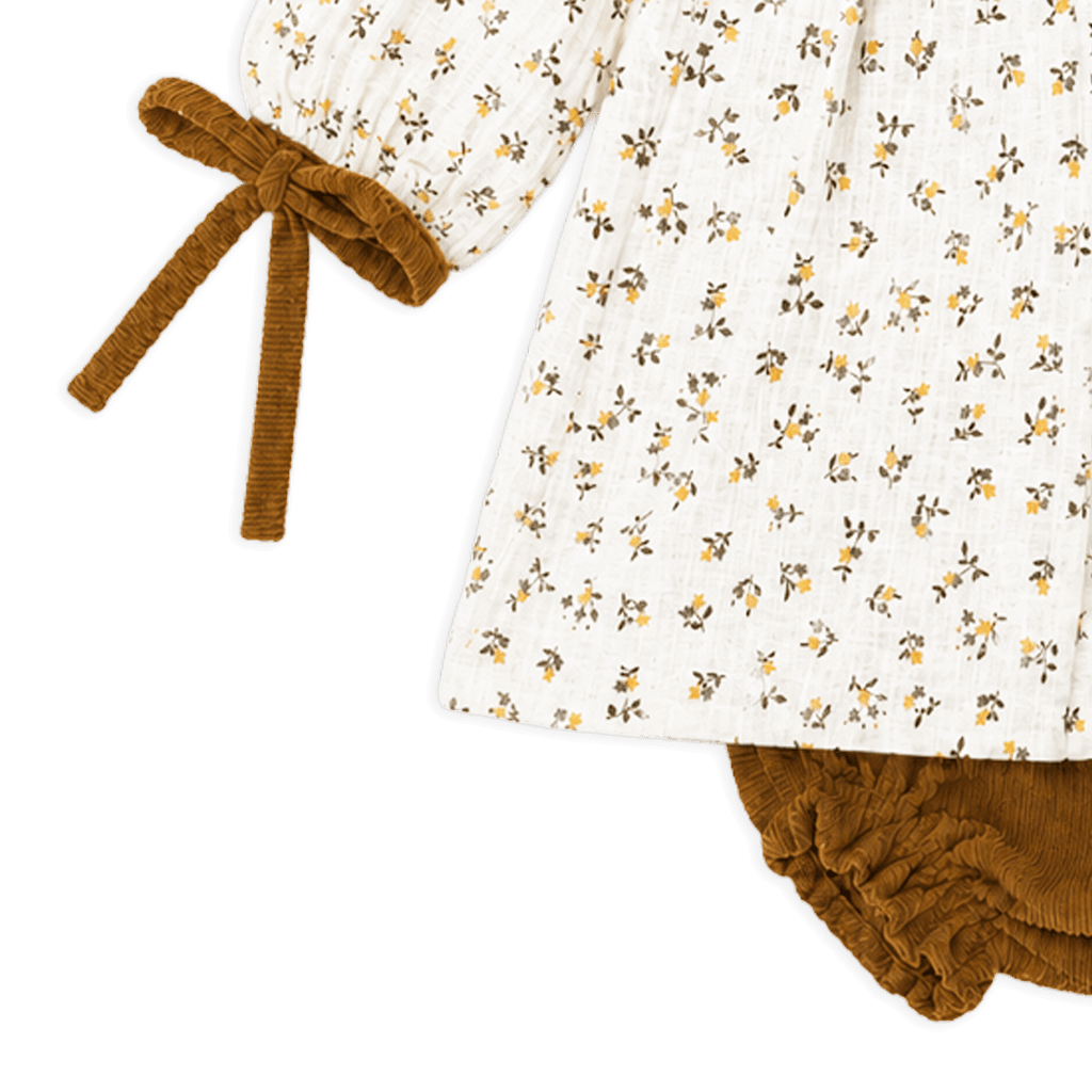 Ditsy Floral Baby Dress + Corduroy Bloomer Set