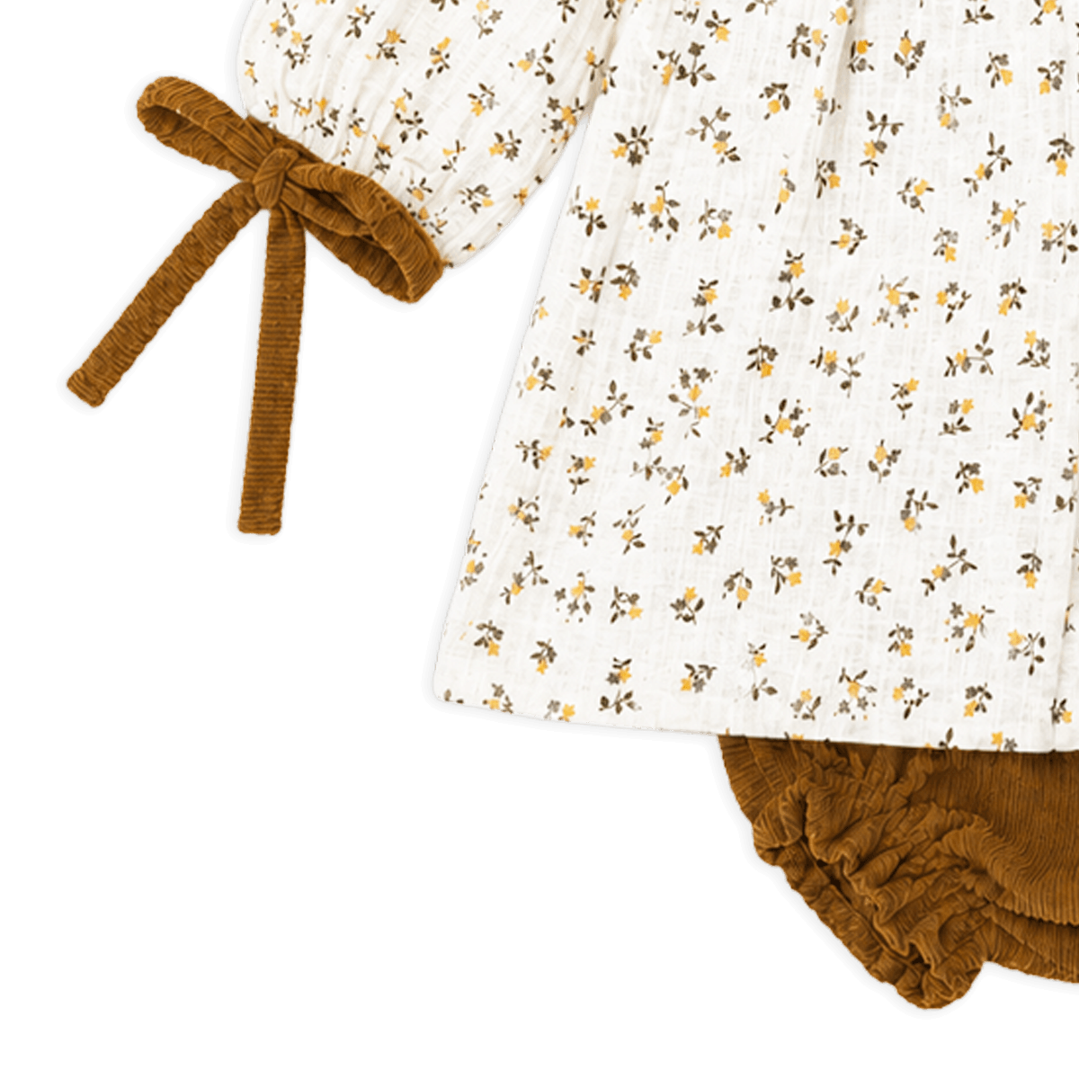 Ditsy Floral Baby Dress + Corduroy Bloomer Set
