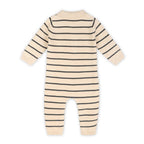 Stripe & Collar Knit Jumpsuit