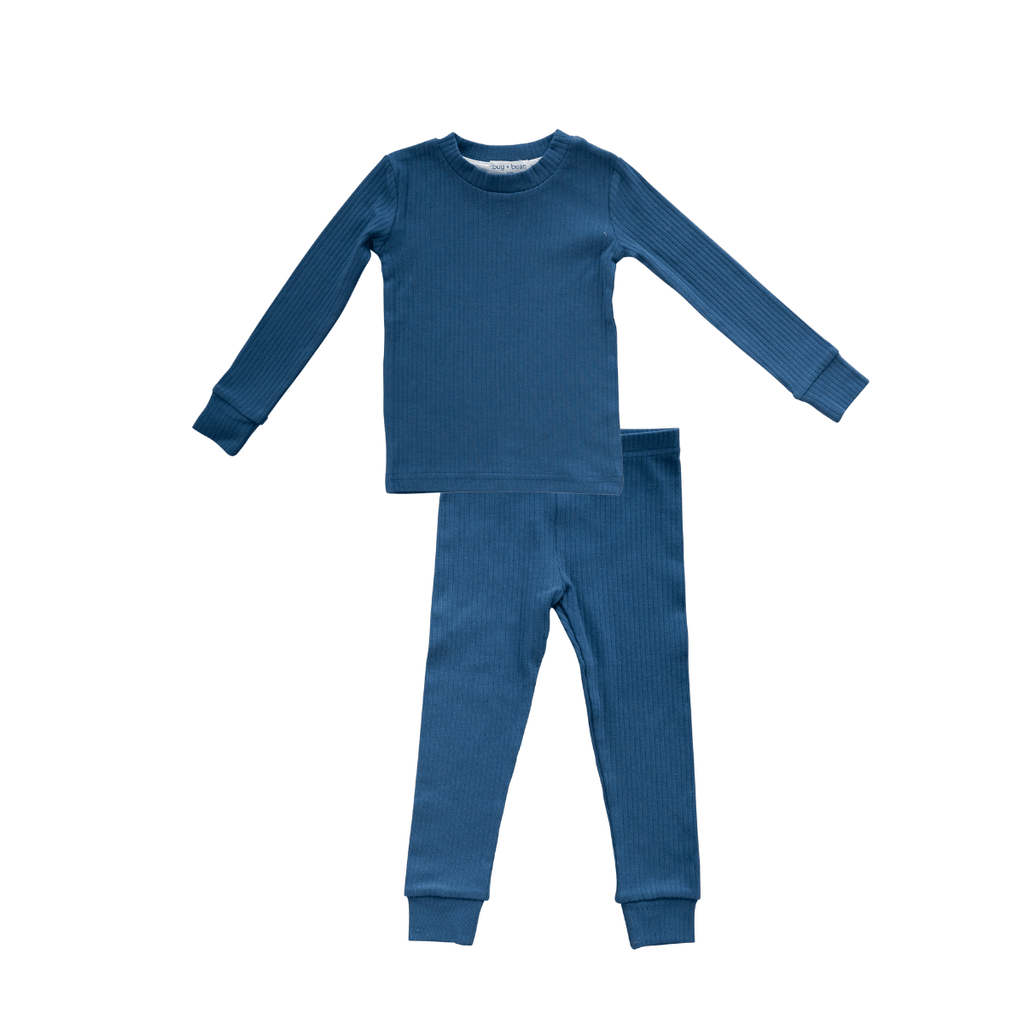 Ocean Blue Organic Cotton Two Piece Pajama Set