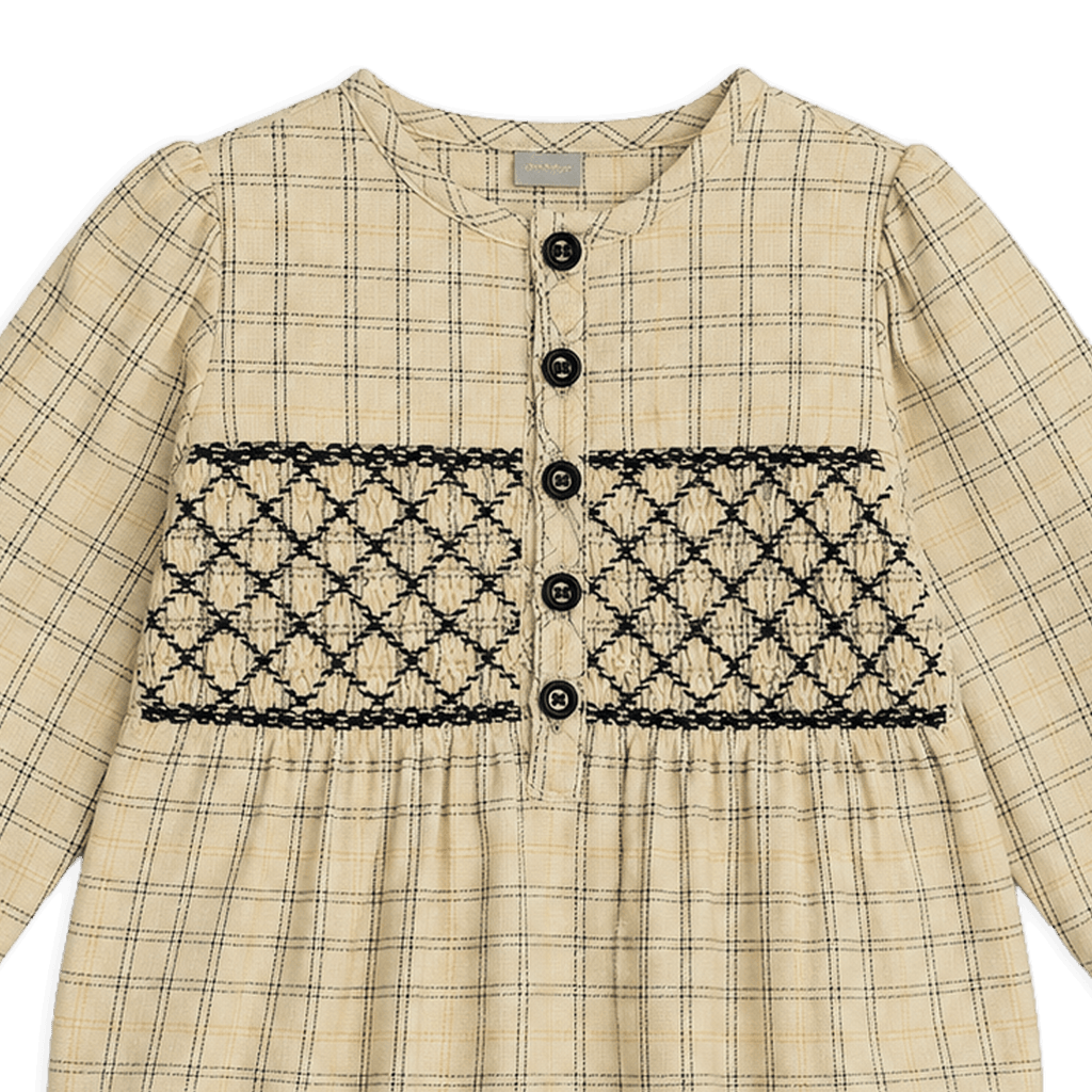 Hand Smocked Gingham Baby Romper