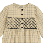 Hand Smocked Gingham Baby Romper