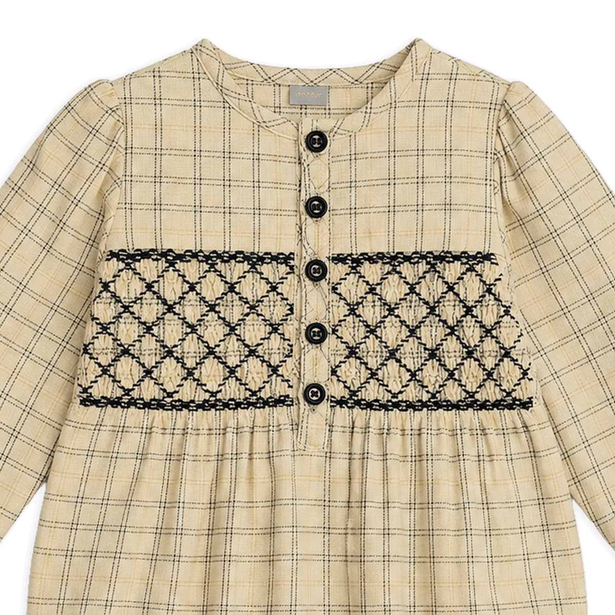Hand Smocked Gingham Baby Romper