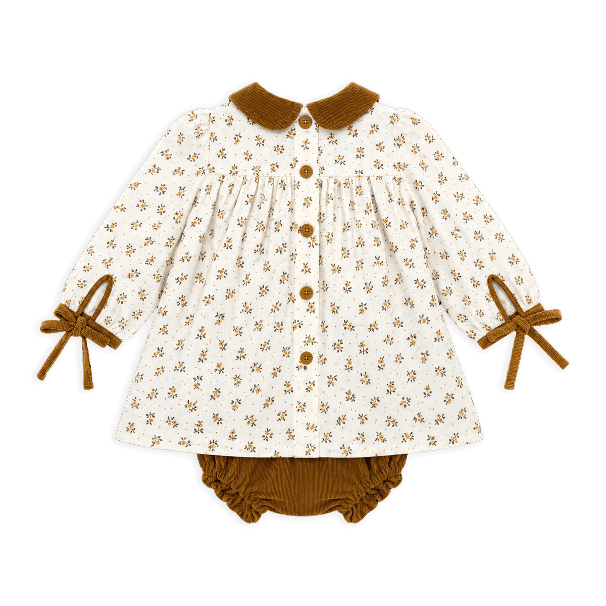 Ditsy Floral Baby Dress + Corduroy Bloomer Set